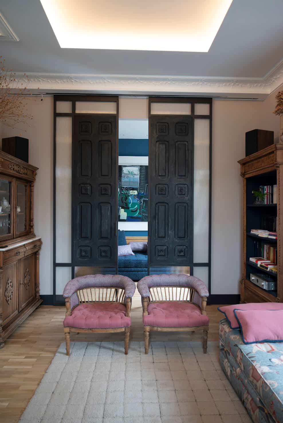 Comedor con puertas correderas